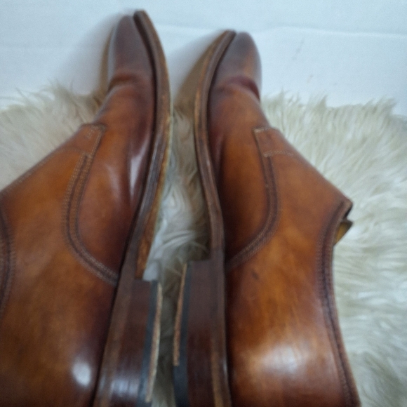 Magnanni  Brown LeatherDouble  Monk Strap Shoes 10 - Picture 8 of 12